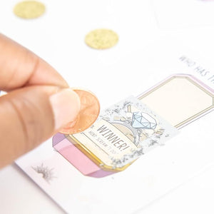 Who Has The Ring Bridal Shower Game - Funny Scratch Off Lottery Ticket Cards