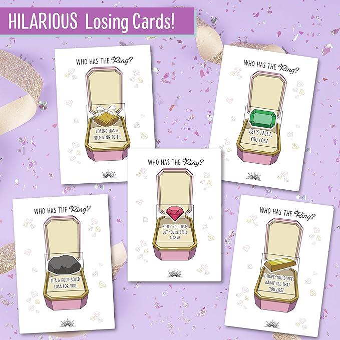 Who Has The Ring Bridal Shower Game - Funny Scratch Off Lottery Ticket Cards