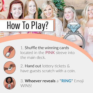 Who Has The Ring Bridal Shower Game - Funny Scratch Off Lottery Ticket Cards