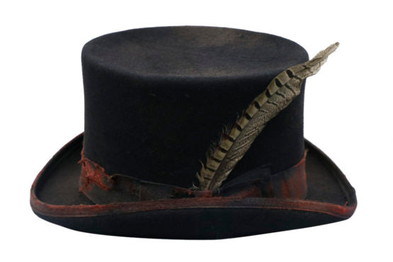 Wool Hat with Feather | Distressed