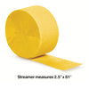 Yellow Crepe Streamer | 81ft