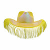 METALLIC COWBOY HAT WITH FRINGE | Yellow