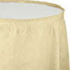 Ivory Plastic Table Skirt | Solids