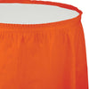 Sun Kissed Orange Plastic Table Skirt | Solids