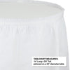 White Plastic Table Skirt | Solids