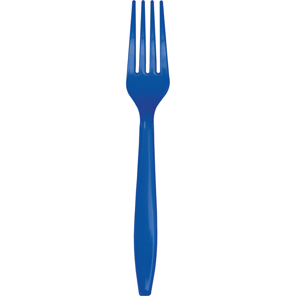 Cobalt Blue Plastic Forks 24ct | Solids