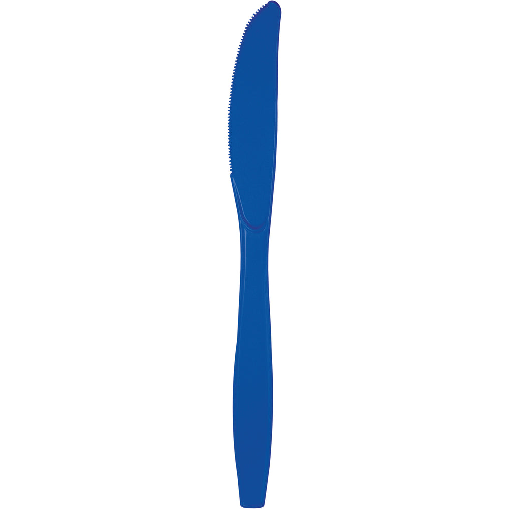 Cobalt Blue Plastic Knives 24ct | Solids