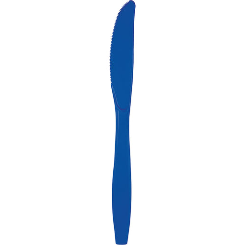 Cobalt Blue Plastic Knives 24ct | Solids