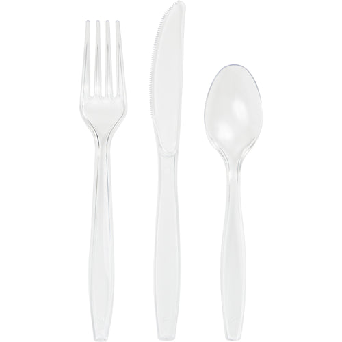 Clear Premium Cutlery Variety Pack 24ct | Catering