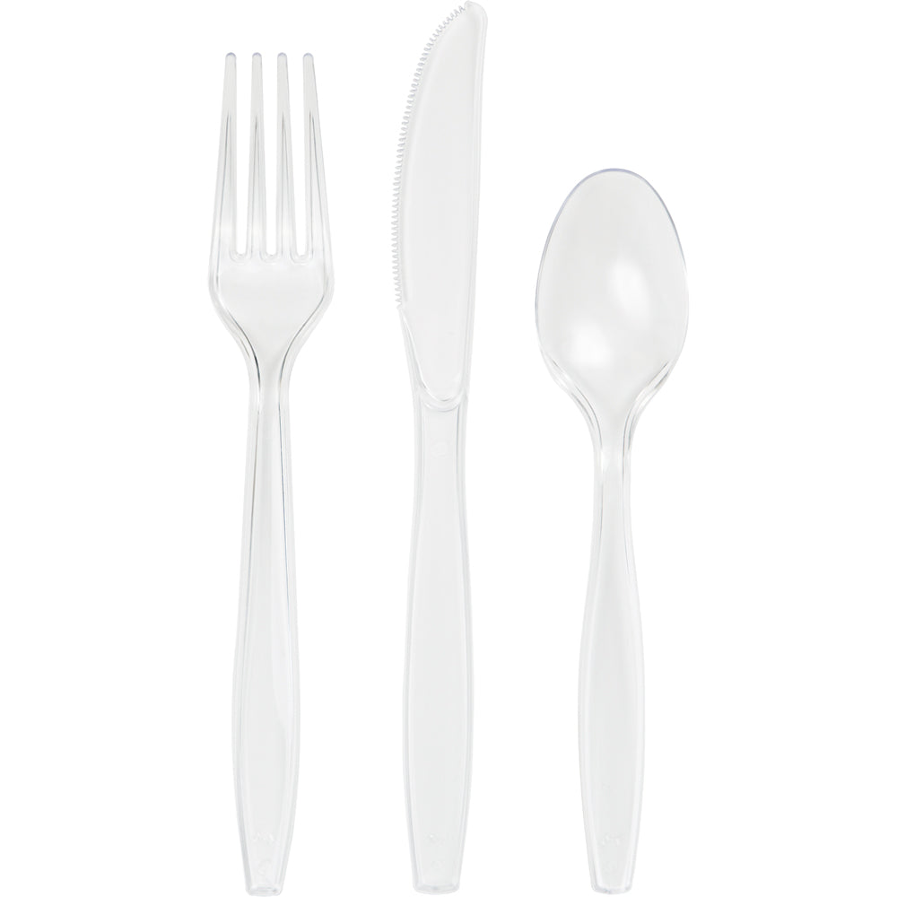 Clear Premium Cutlery Variety Pack 24ct | Catering