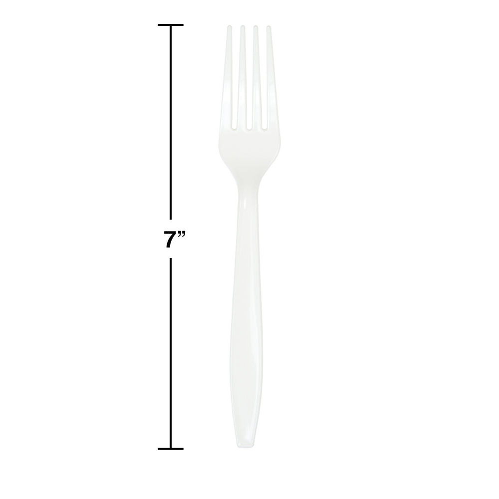 White Plastic Forks 24ct | Solids