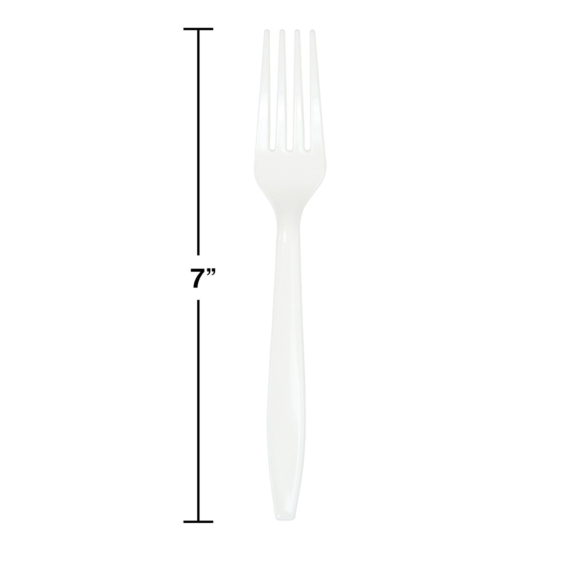 White Plastic Forks 24ct | Solids