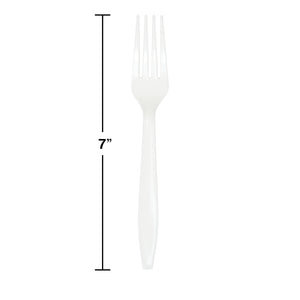 White Plastic Forks 24ct | Solids