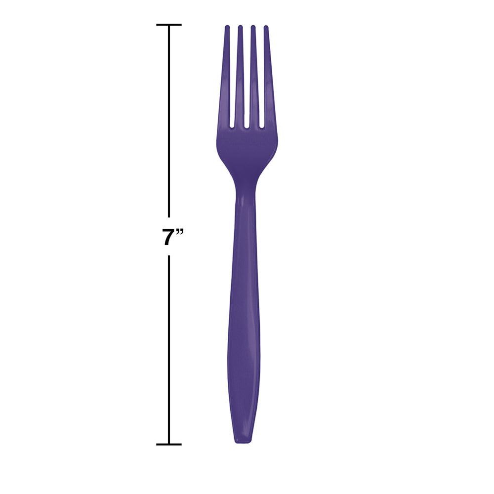 Purple Plastic Forks 24ct | Solids