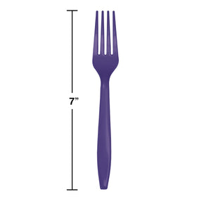 Purple Plastic Forks 24ct | Solids