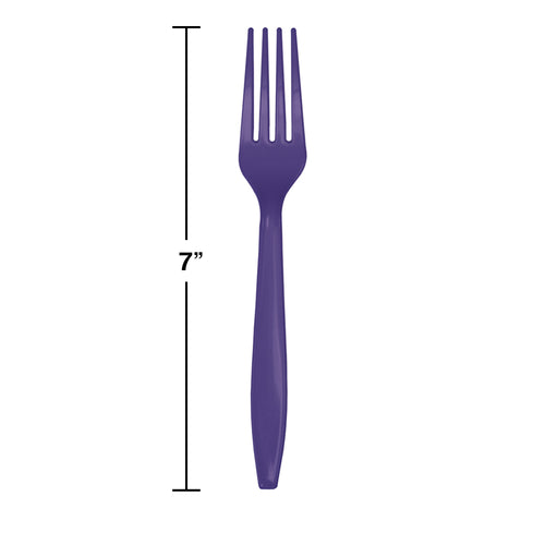 Purple Plastic Forks 24ct | Solids