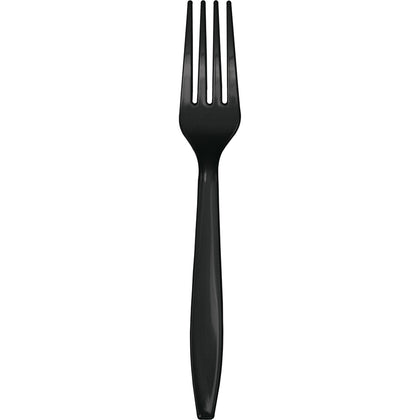 Black Velvet Plastic Forks 24ct | Solids