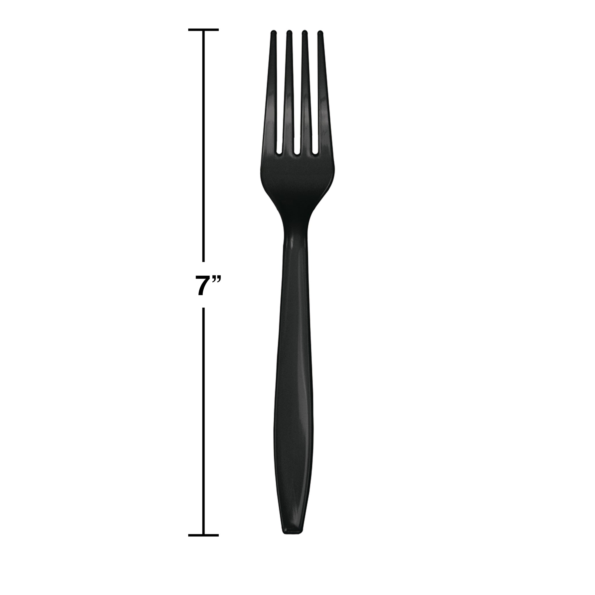 Black Velvet Plastic Forks 24ct | Solids