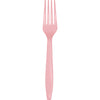 Classic Pink Plastic Forks 24ct | Solids
