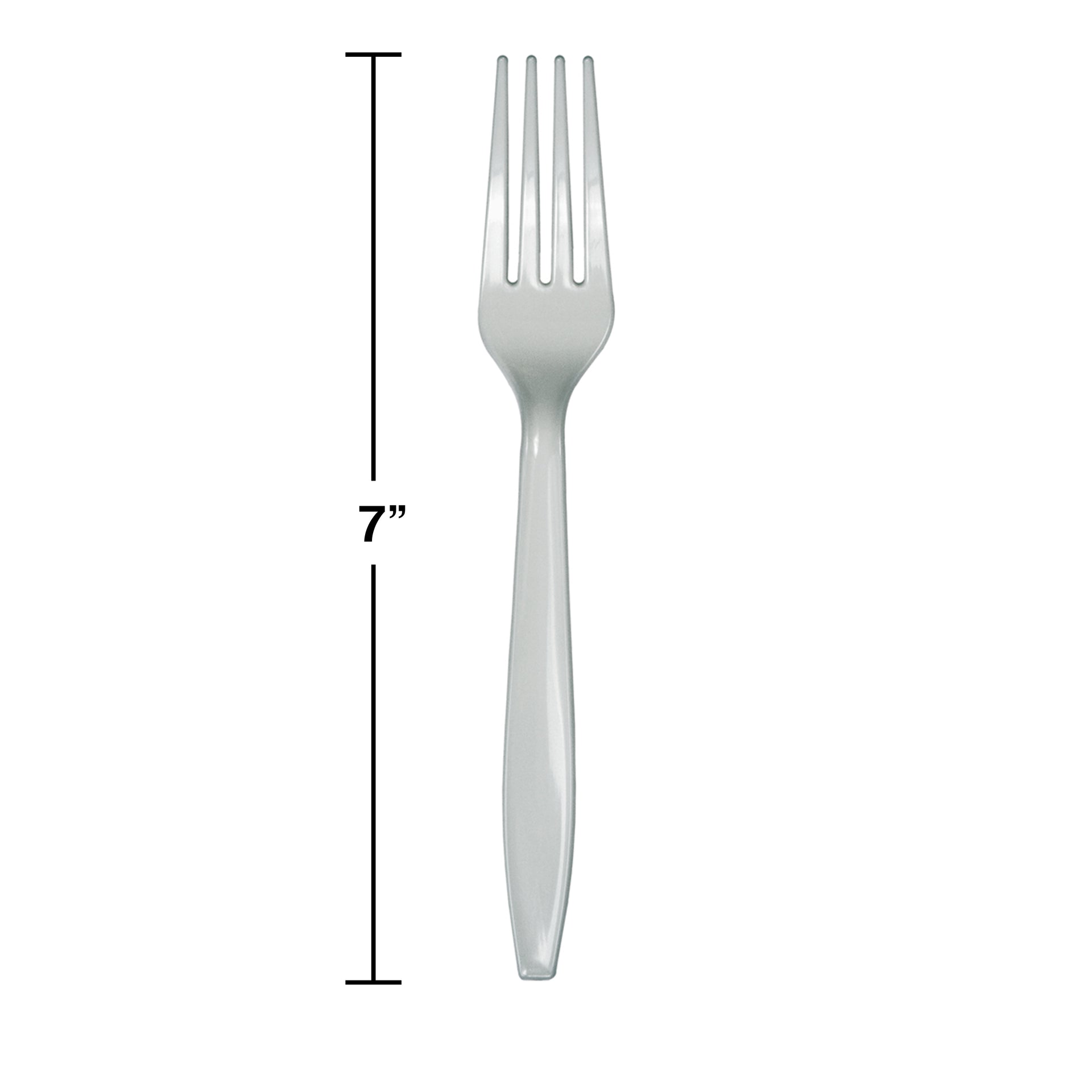 Shimmering Silver Plastic Forks 24ct | Solids