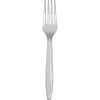 Shimmering Silver Plastic Forks 24ct | Solids