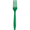 Emerald Green Plastic Forks 24ct | Solids