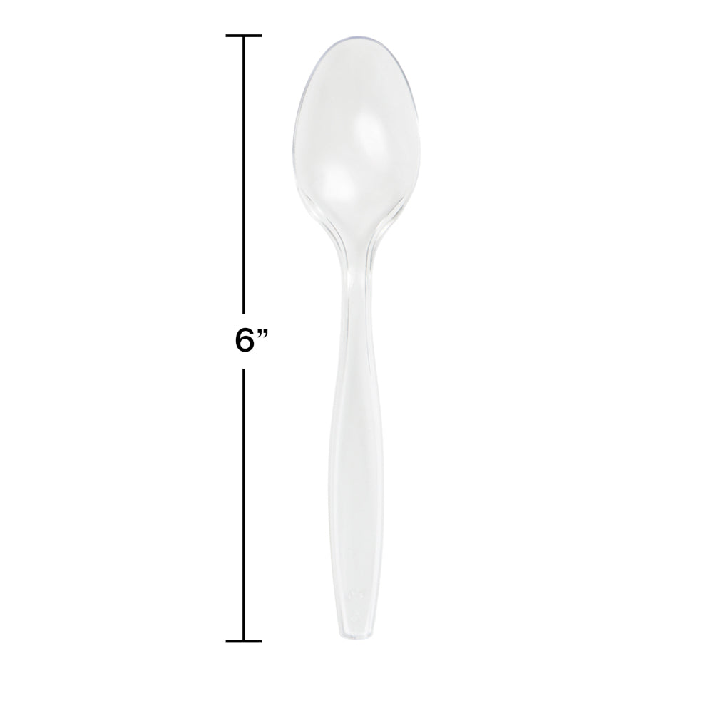 Clear Plastic Spoons 50ct | Catering