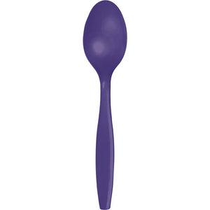 Purple Plastic Spoons 24ct | Solids