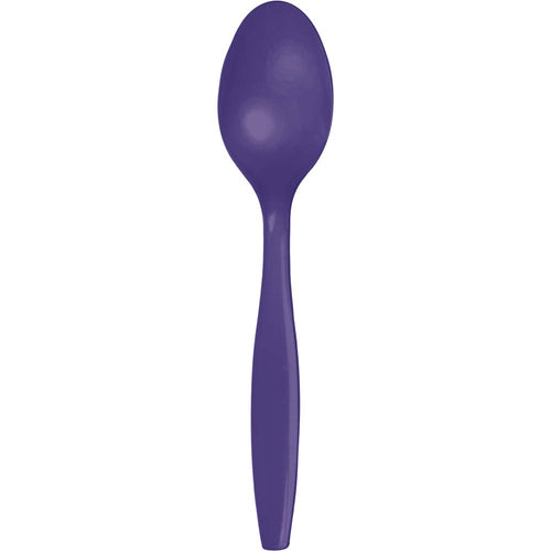 Purple Plastic Spoons 24ct | Solids