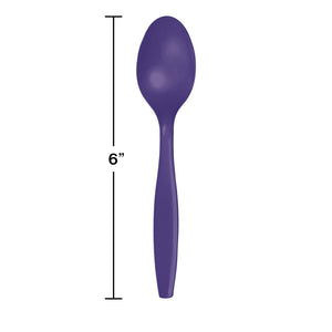 Purple Plastic Spoons 24ct | Solids