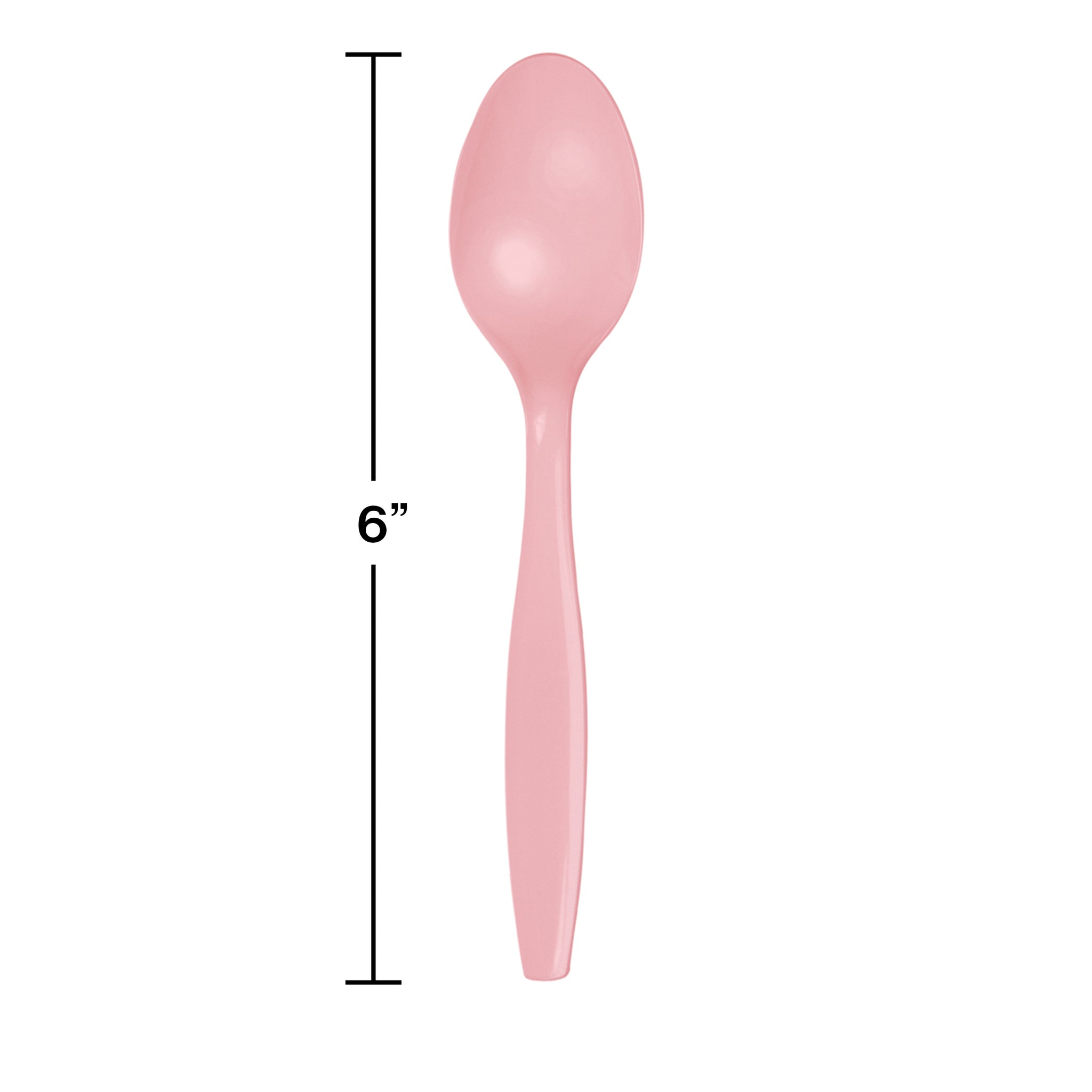 Classic Pink Plastic Spoons 24ct | Solids