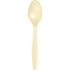 Ivory Plastic Spoons 24ct | Solids