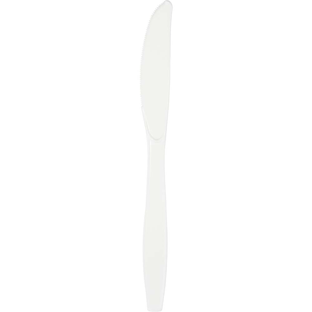 White Plastic Knives 24ct | Solids