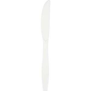 White Plastic Knives 24ct | Solids
