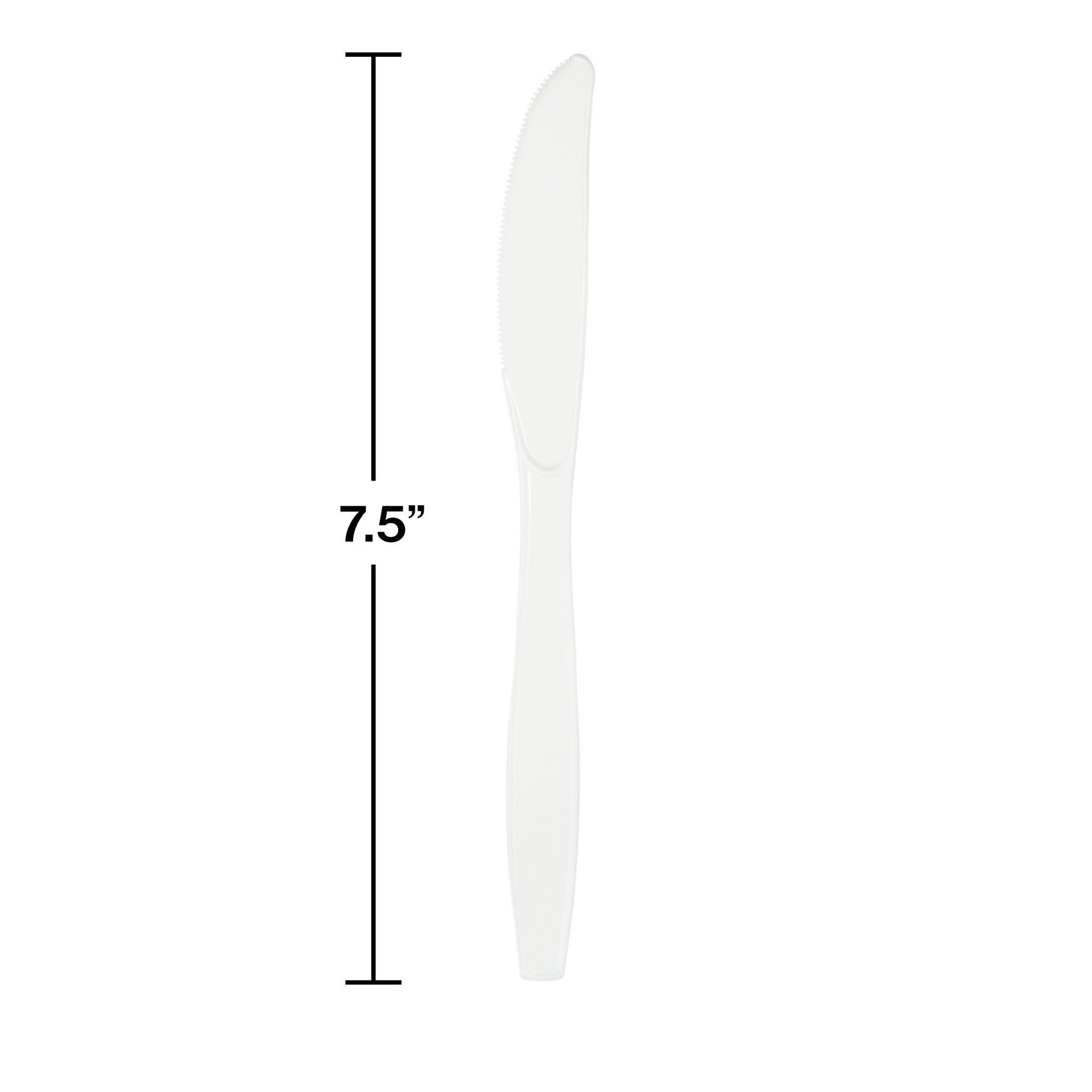 White Plastic Knives 24ct | Solids