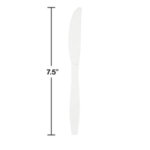 White Plastic Knives 24ct | Solids