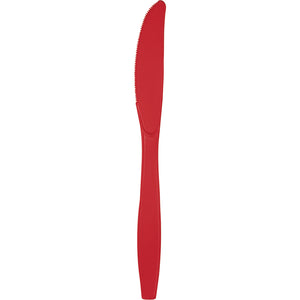 Classic Red Plastic Knives 24ct | Solids