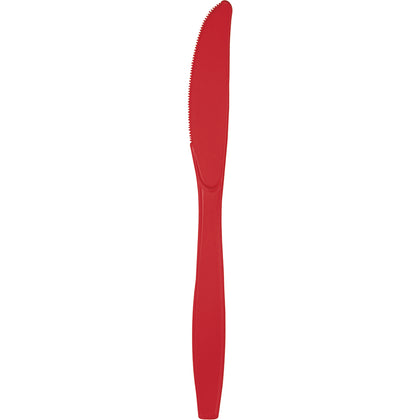 Classic Red Plastic Knives 24ct | Solids