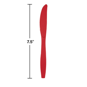 Classic Red Plastic Knives 24ct | Solids