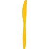 School Bus Yellow Plastic Knives 24ct | Solids