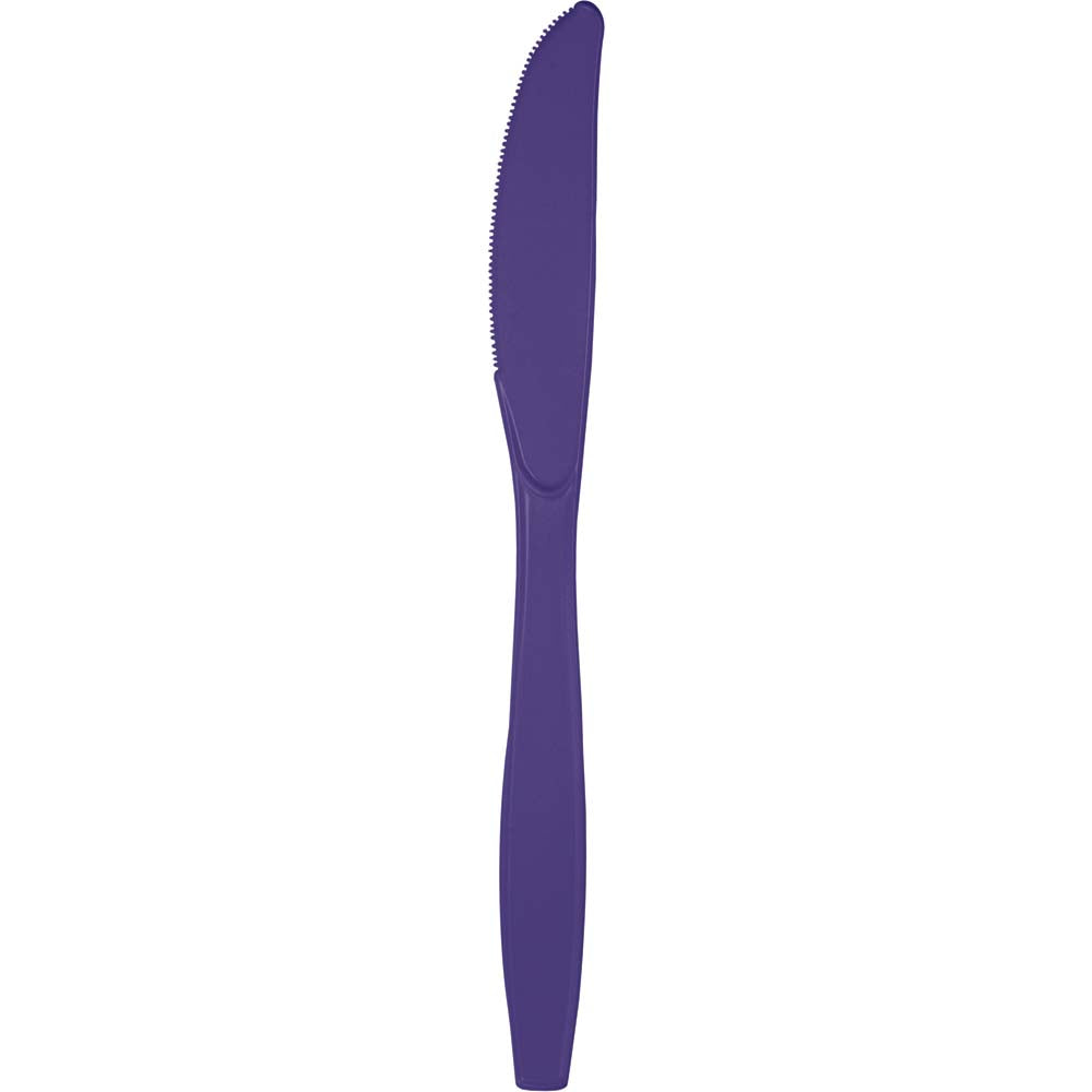 Purple Plastic Knives 24ct | Solids