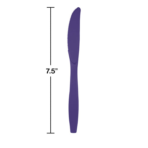 Purple Plastic Knives 24ct | Solids