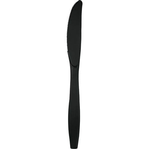 Black Velvet Plastic Knives 24ct | Solids