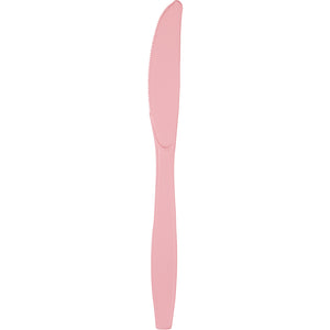 Classic Pink Plastic Knives 24ct | Solids