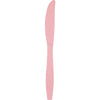 Classic Pink Plastic Knives 24ct | Solids