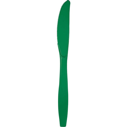 Emerald Green Plastic Knives 24ct | Solids