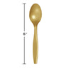 Glittering Gold Plastic Spoons 24ct | Solids