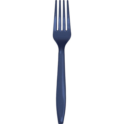 Navy Blue Plastic Forks 24ct | Solids