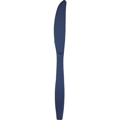 Navy Blue Plastic Knives 24ct | Solids