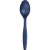 Navy Blue Plastic Spoons 24ct | Solids